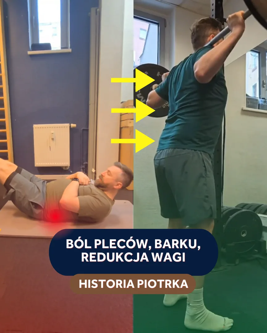 Przemiana podopiecznego A2 Center: Piotrek - ból pleców, barku i redukcja wagi